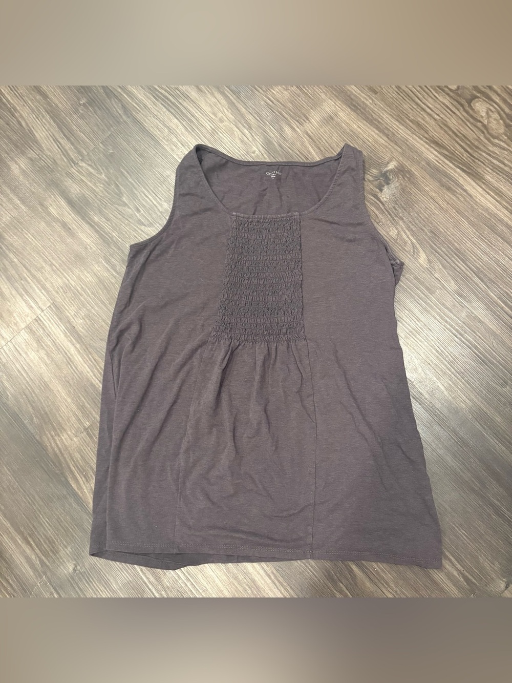 Garnett Hill Women’s Sleeveless Smocked-Front Tank Top